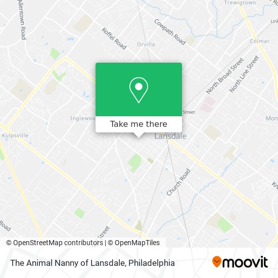 The Animal Nanny of Lansdale map