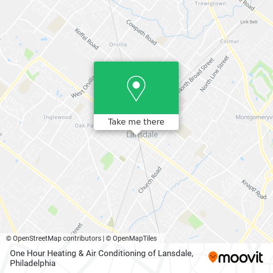 Mapa de One Hour Heating & Air Conditioning of Lansdale