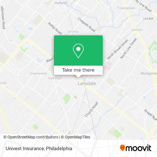 Univest Insurance map