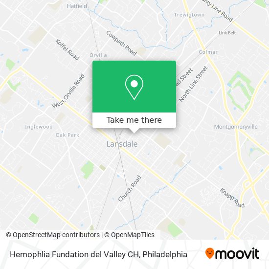 Hemophlia Fundation del Valley CH map