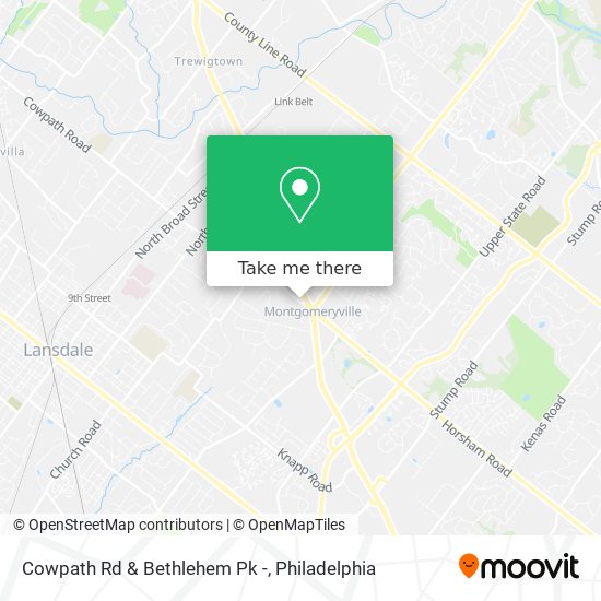 Mapa de Cowpath Rd & Bethlehem Pk -