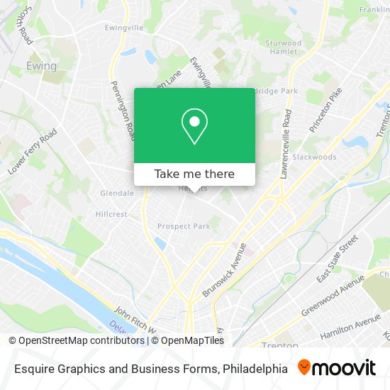 Esquire Graphics and Business Forms map