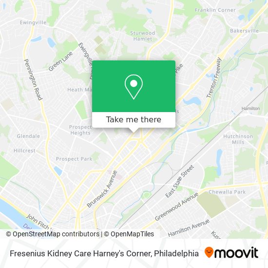 Mapa de Fresenius Kidney Care Harney's Corner