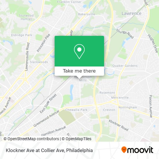 Klockner Ave at Collier Ave map