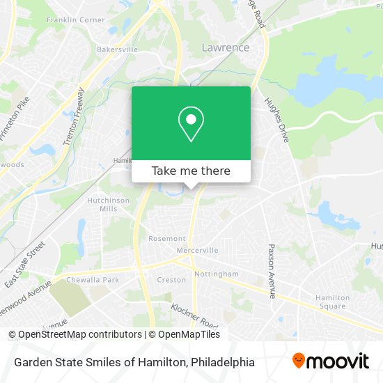 Mapa de Garden State Smiles of Hamilton