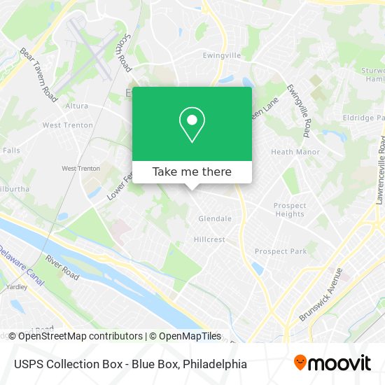 USPS Collection Box - Blue Box map