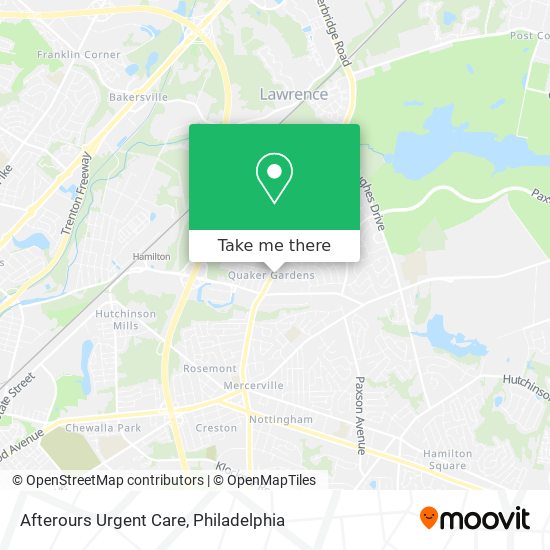 Afterours Urgent Care map