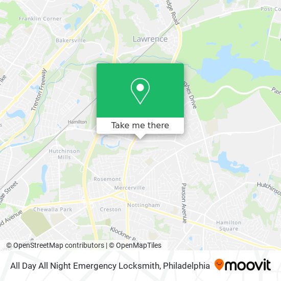 All Day All Night Emergency Locksmith map