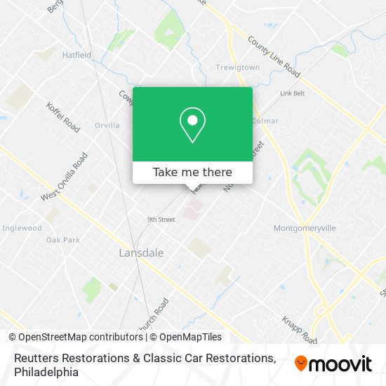 Mapa de Reutters Restorations & Classic Car Restorations