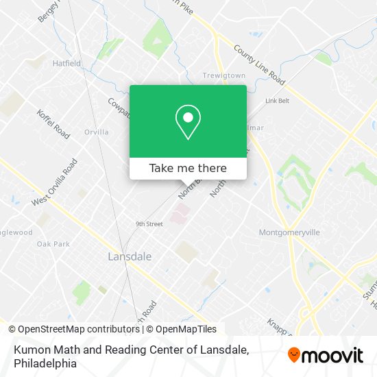 Kumon Math and Reading Center of Lansdale map