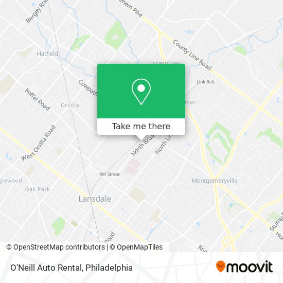 O'Neill Auto Rental map