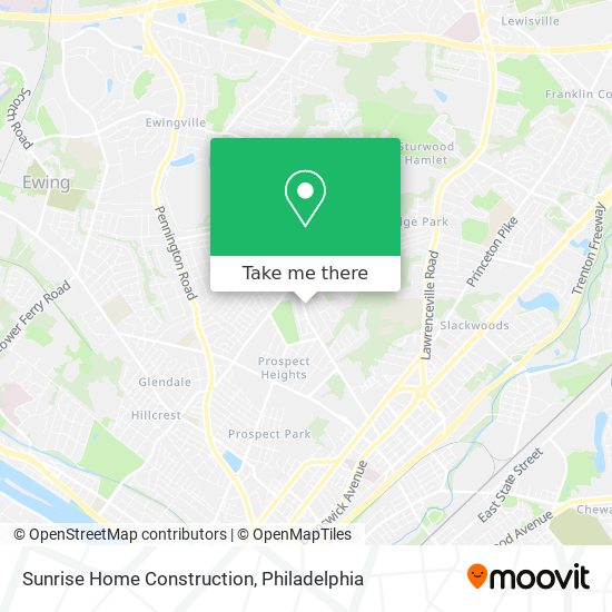 Sunrise Home Construction map