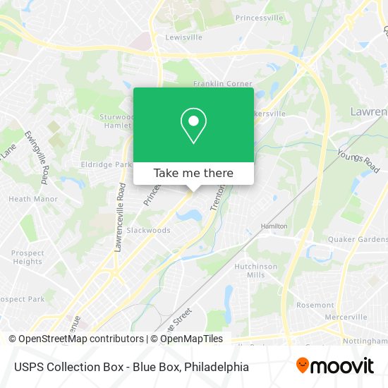 Mapa de USPS Collection Box - Blue Box