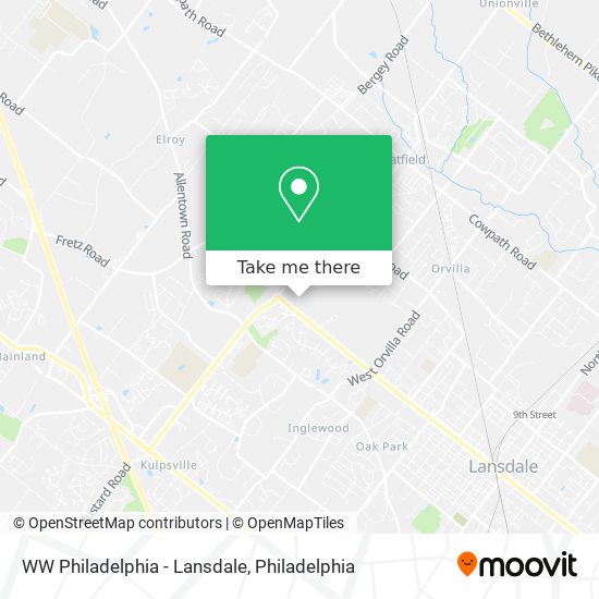Mapa de WW Philadelphia - Lansdale