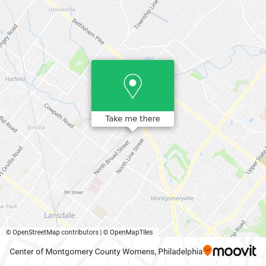 Mapa de Center of Montgomery County Womens