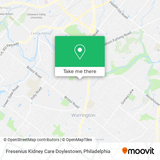 Fresenius Kidney Care Doylestown map