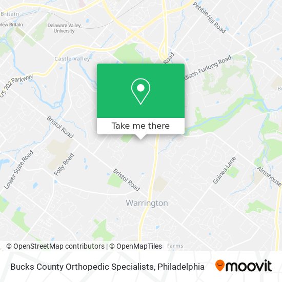 Mapa de Bucks County Orthopedic Specialists