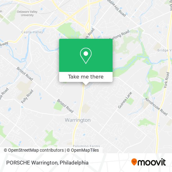 PORSCHE Warrington map