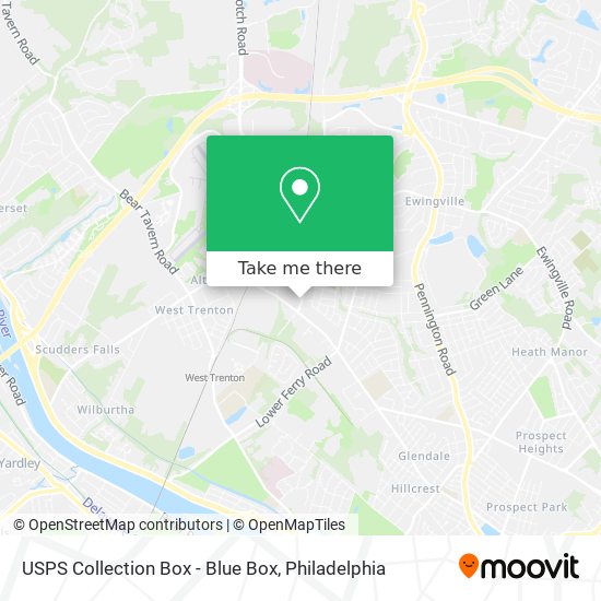 USPS Collection Box - Blue Box map