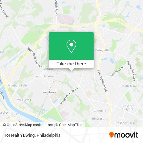R-Health Ewing map