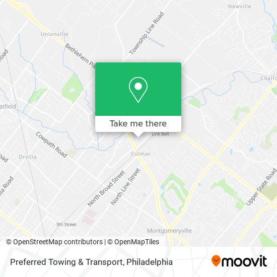 Preferred Towing & Transport map