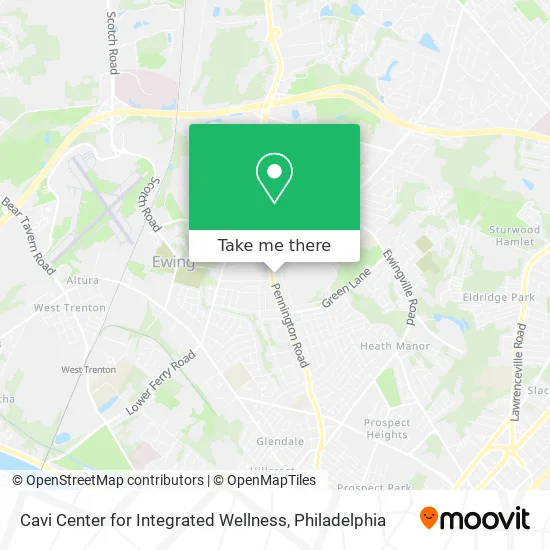 Cavi Center for Integrated Wellness map