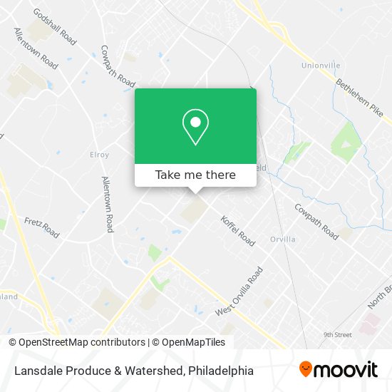 Lansdale Produce & Watershed map