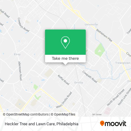 Heckler Tree and Lawn Care map