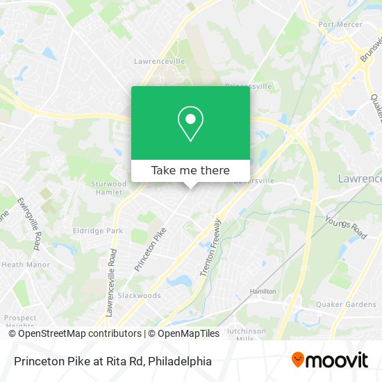 Princeton Pike at Rita Rd map