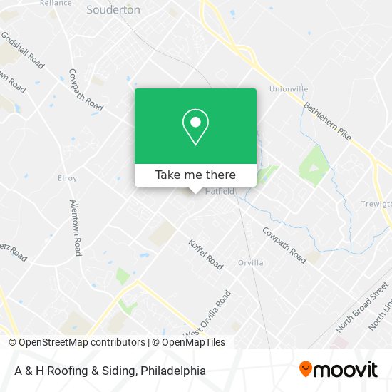 A & H Roofing & Siding map