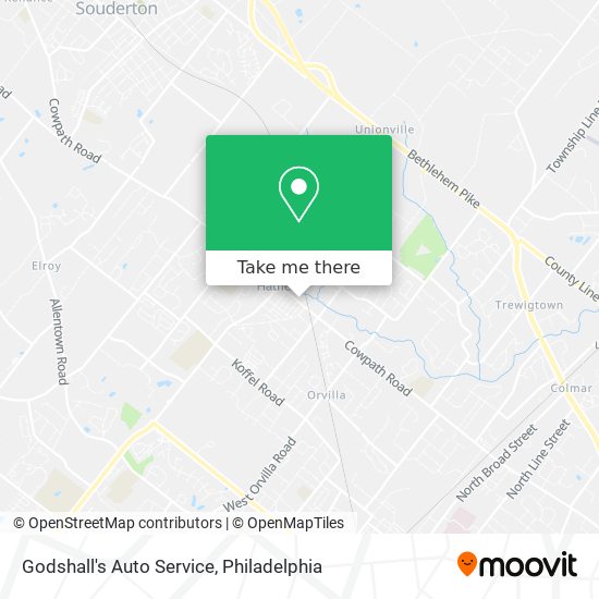Godshall's Auto Service map