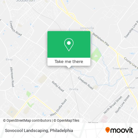 Sovocool Landscaping map