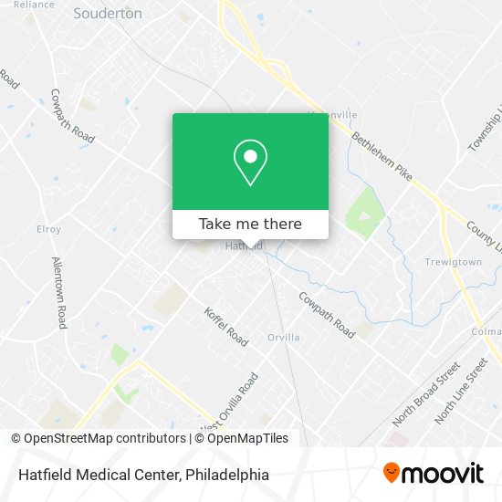 Mapa de Hatfield Medical Center