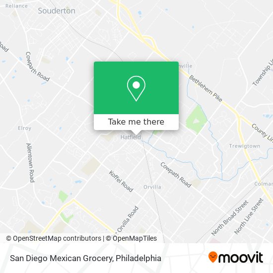 Mapa de San Diego Mexican Grocery