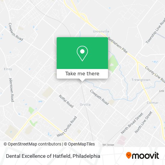 Dental Excellence of Hatfield map