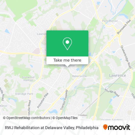 RWJ Rehabilitation at Delaware Valley map
