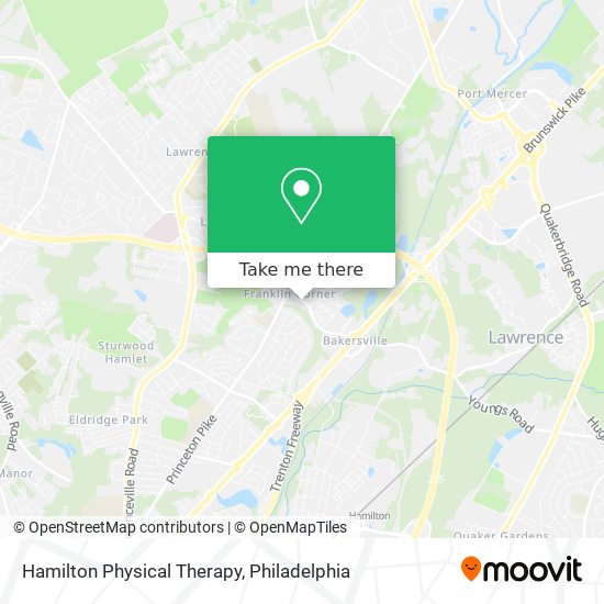 Hamilton Physical Therapy map