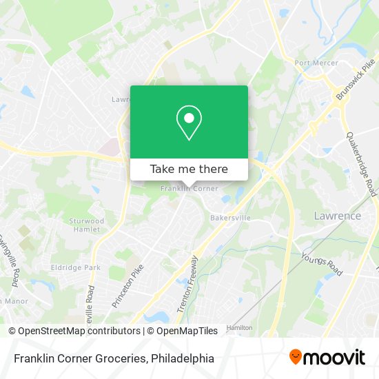 Mapa de Franklin Corner Groceries