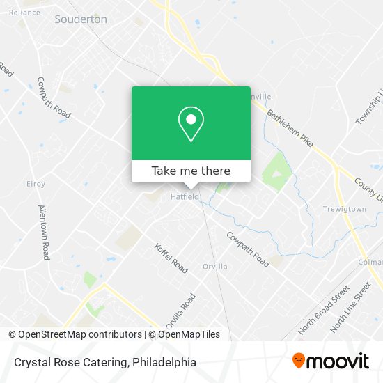 Crystal Rose Catering map