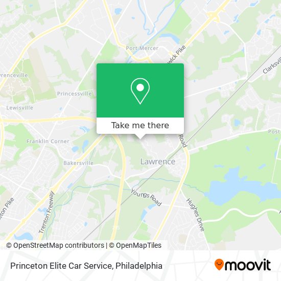 Princeton Elite Car Service map