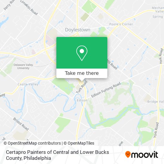 Certapro Painters of Central and Lower Bucks County map