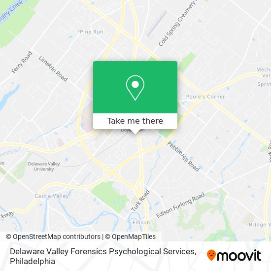 Mapa de Delaware Valley Forensics Psychological Services