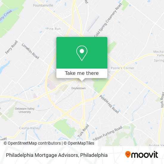 Philadelphia Mortgage Advisors map