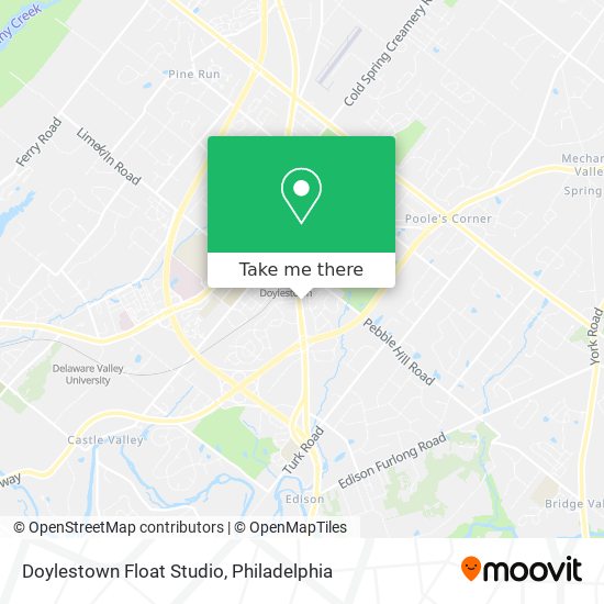 Doylestown Float Studio map