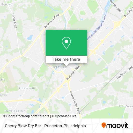 Mapa de Cherry Blow Dry Bar - Princeton