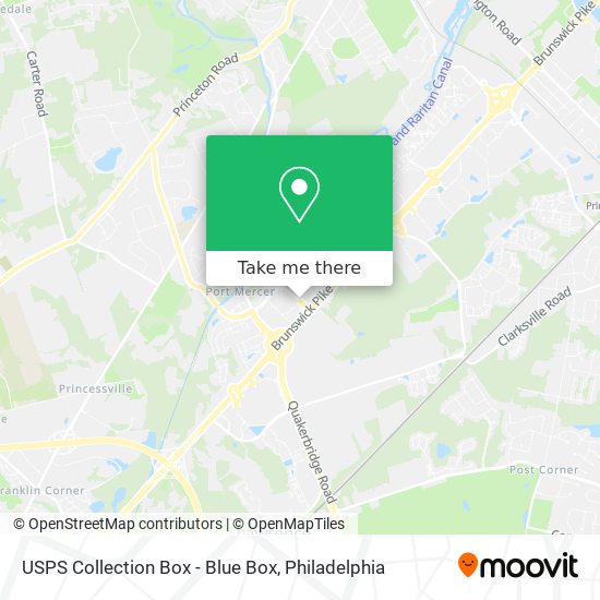 Mapa de USPS Collection Box - Blue Box