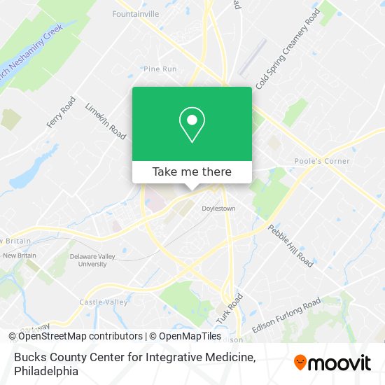 Bucks County Center for Integrative Medicine map