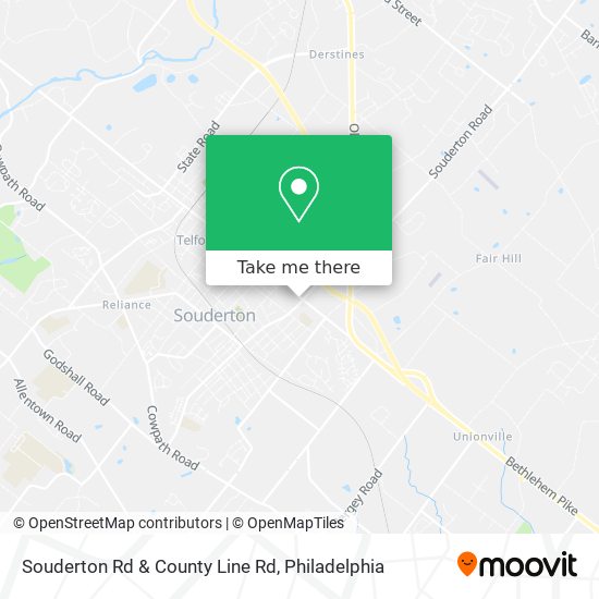 Souderton Rd & County Line Rd map