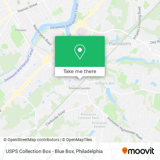 Mapa de USPS Collection Box - Blue Box