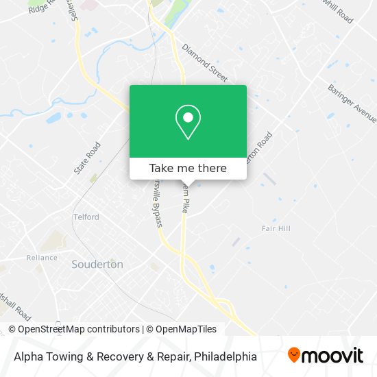 Mapa de Alpha Towing & Recovery & Repair